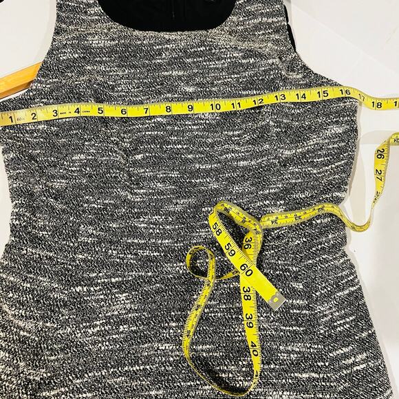 Banana Republic Marled Sleeveless Flare Hem Dress Size 8 Gray Black - Picture 5 of 7